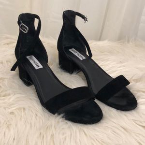 Black Suede Irenee Sandals